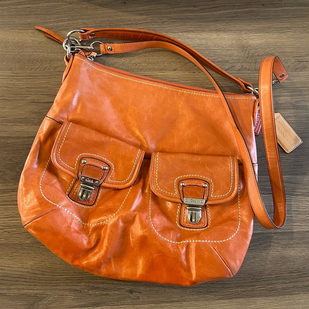 Coach Poppy Shimmer Hobo Bag